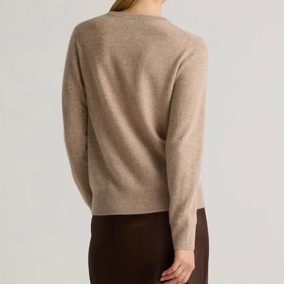 Quince Mongolian Cashmere Oatmeal Crewneck Sweater Size Large - Picture 10 of 14